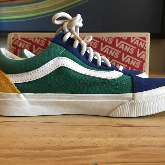 VANS OLD SKOOL SHOE YACHT CLUB SUEDE COLORBLOCK WOMENS 6 MENS 4.5 - Picture 11 of 15
